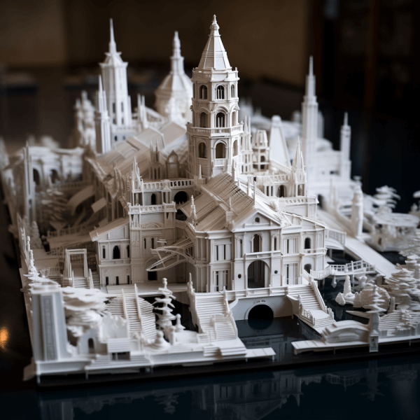 3D打印修建物模子